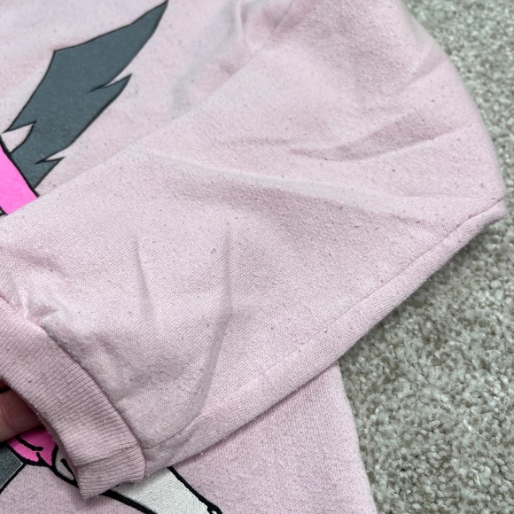 Vintage 1994 Mighty Morphin Power Rangers Pink Graphic Sweater Girls 6 7 - Picture 3 of 5